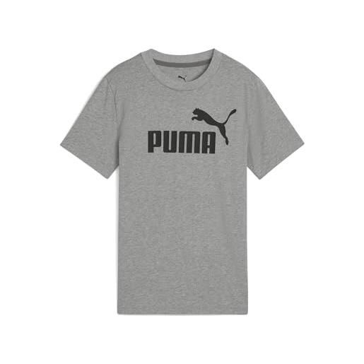PUMA ess no. 1 logo tee b, magliette bambino, medium gray heather, 152