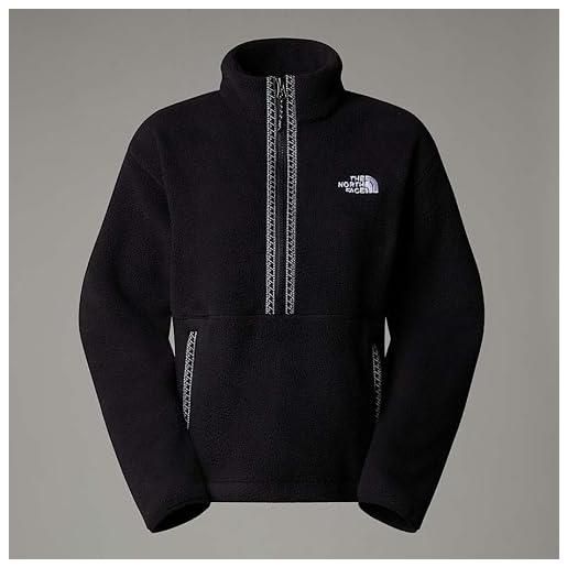THE NORTH FACE nf0a88z3kx7 w tnf fleeski 1/4 zip po maglia lunga donna tnf black/tnf black taglia xs