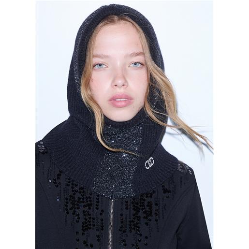 Liu jo cagoule con paillettes, nero