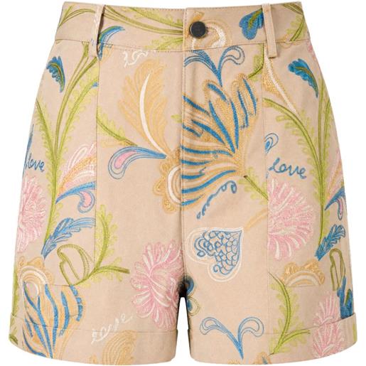 Cinq A Sept shorts addie con ricamo - toni neutri