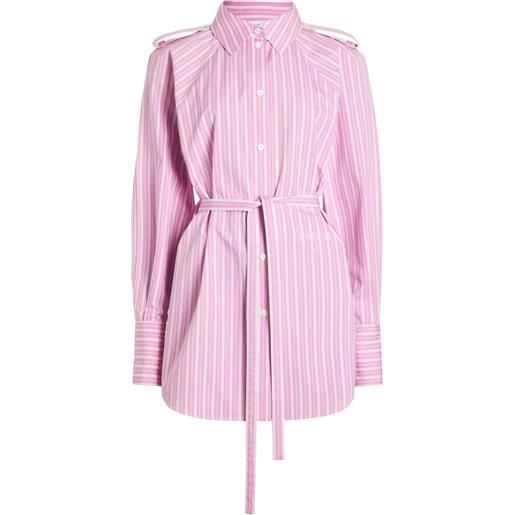 Patou chemisier corto a righe - rosa