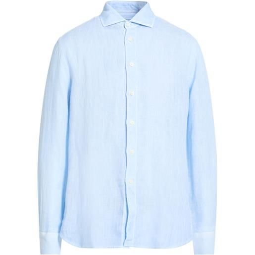 120% LINO - camicia in lino - blu chiaro