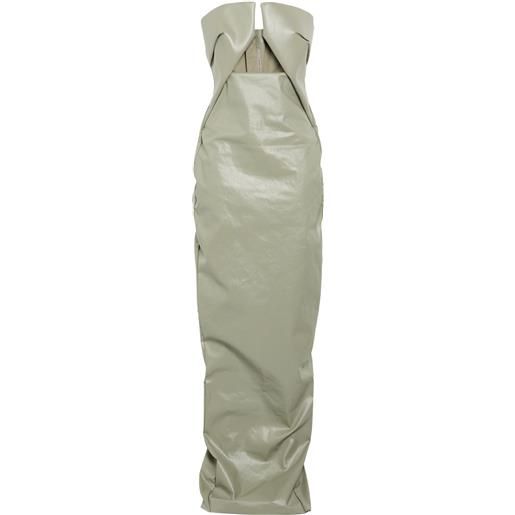 RICK OWENS - vestito in jeans - verde salvia
