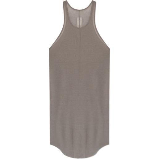 Rick Owens t-shirt con orlo curvo - grigio