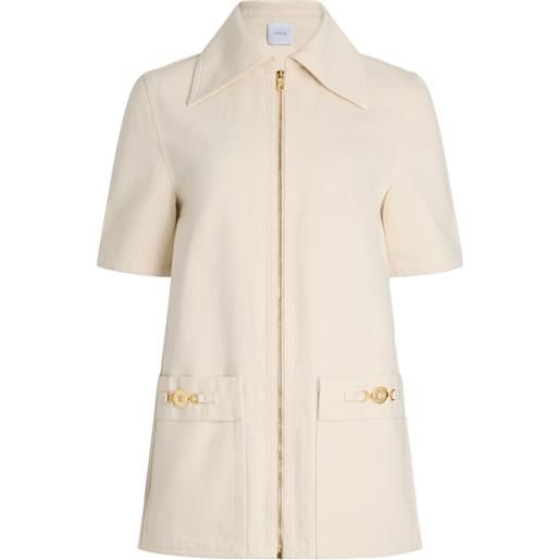 Patou abito corto denim con zip - toni neutri