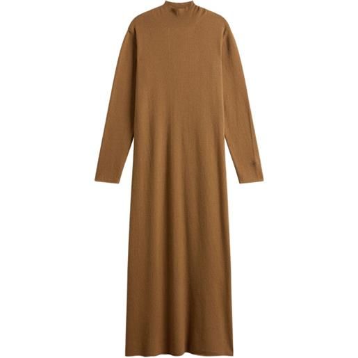 Woolrich abito lungo con collo rialzato - marrone