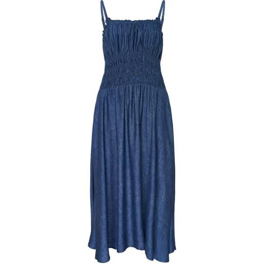 rag & bone abito midi miramar slink camelia - blu