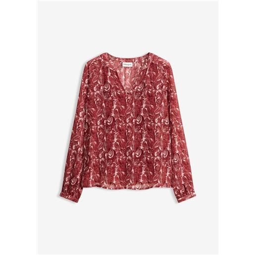bonprix blusa di chiffon-rosso