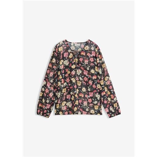 bonprix tunica in chiffon-nero