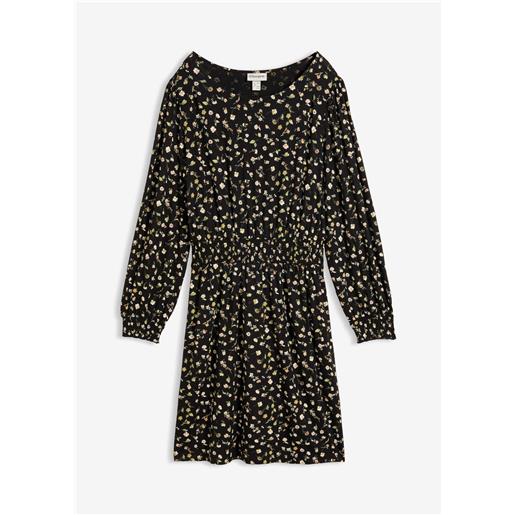 bonprix abito in jersey con scollo rotondo-nero