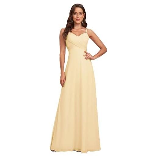 Ever-Pretty vestiti da sera donna lungo scollo a v senza maniche linea ad a chiffon senza schienale 80026