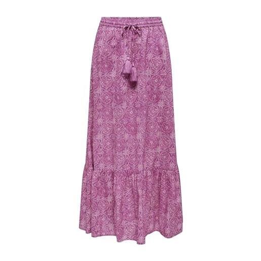 ONLY onlmiley-gonna alla caviglia ptm estiva, colore: rosa, s donna