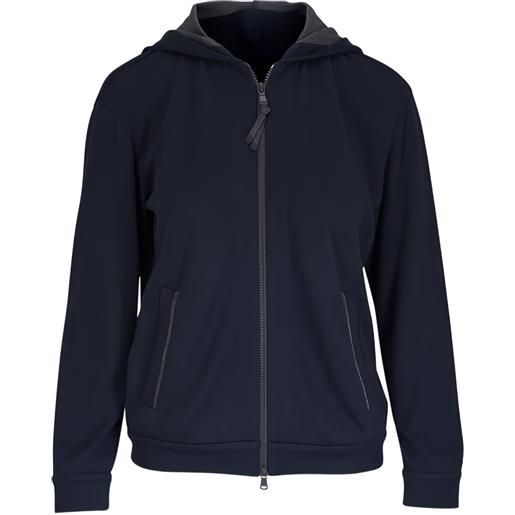 Brunello Cucinelli felpa con cappuccio monili - blu