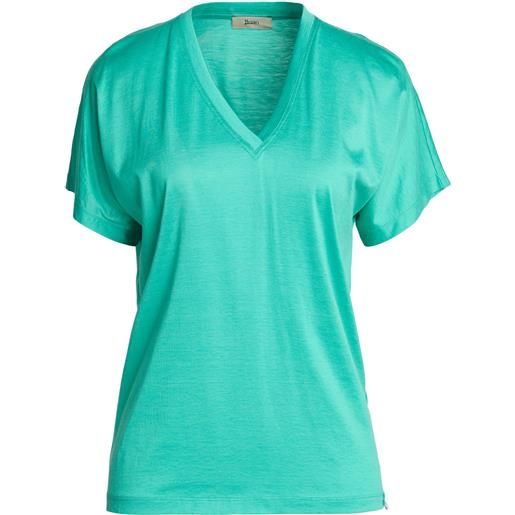 HERNO - basic t-shirt - verde smeraldo