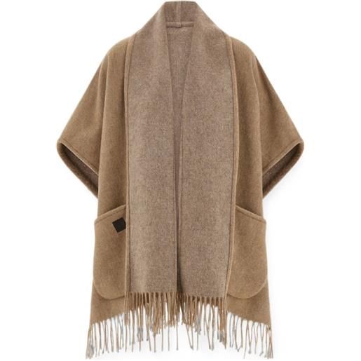 Ferragamo mantella in cashmere - marrone