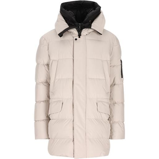 Moorer cappotto imbottito con cappuccio - bianco