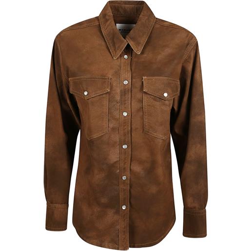 MARANT ÉTOILE camicia con tasche ad aletta - marrone