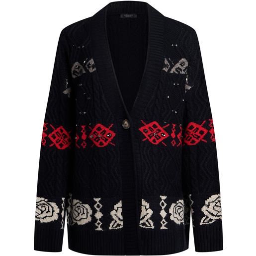 ELENA MIRÒ - cardigan - blu notte