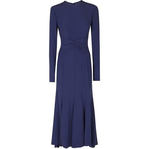 Alberta Ferretti abito con ruches - blu