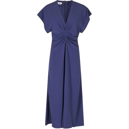 Alberta Ferretti abito con scollo a v - blu