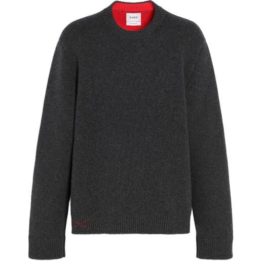 Barrie maglione reversibile in cashmere - grigio