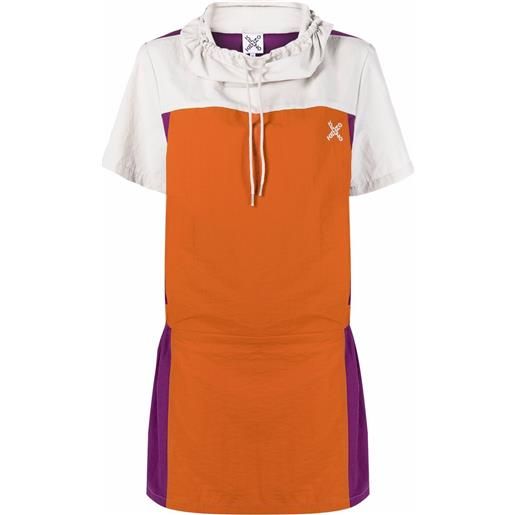Kenzo abito con design color-block - arancione