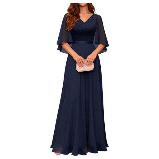 DRESSTELLS abito da sera autunnale per la madre della sposa per gli ospiti | fit and flare, abito dimagrante per la nonna della sposa, abito autunnale semi-formale