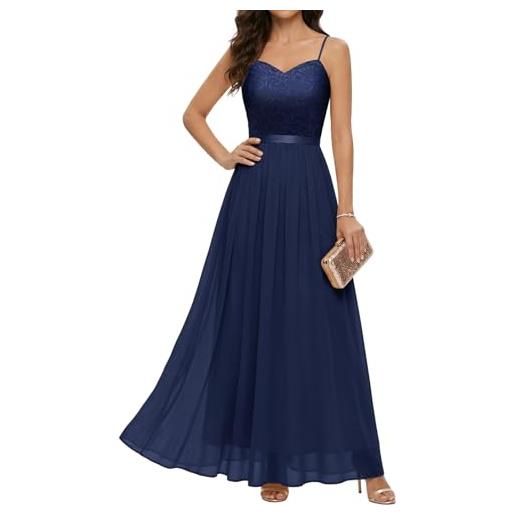 DRESSTELLS abito formale da donna, lungo, per damigella d'onore, matrimonio, ospiti, modesto, ballo di fine anno, cocktail party