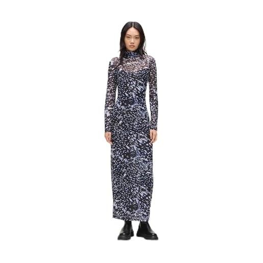 Karl lagerfeld jeans donna long sleeve mesh lights all over print dress digital light all over print l