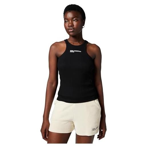 KARL LAGERFELD JEANS klj ribbed logo tank