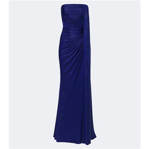 Elie Saab abito lungo bustier in jersey spalmato