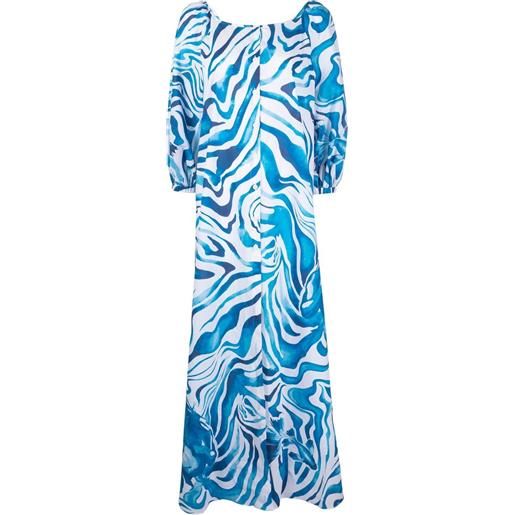 Alberta Ferretti abito con stampa - blu