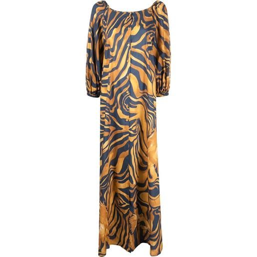 Alberta Ferretti abito con stampa - nero