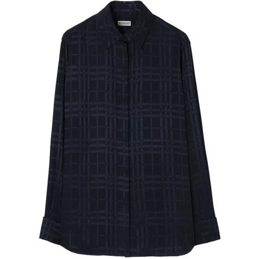 Burberry camicia a fantasia - blu