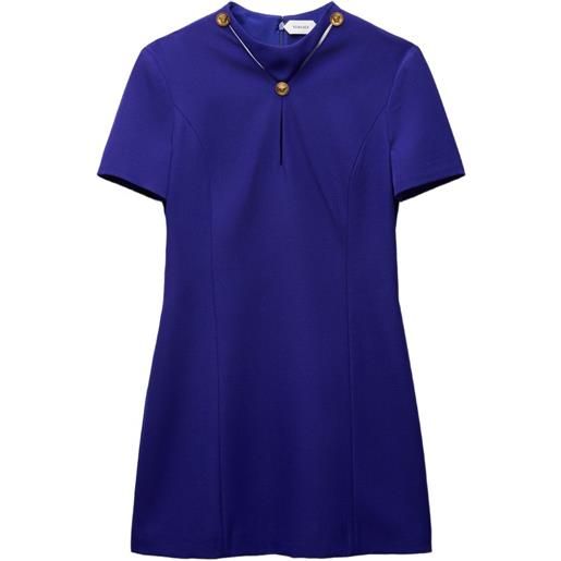 Versace abito corto medusa '95 con cut-out - blu