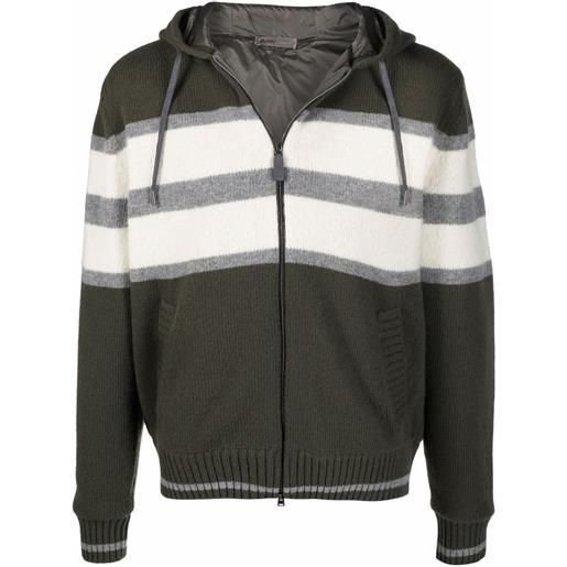 Herno cardigan con cappuccio - verde