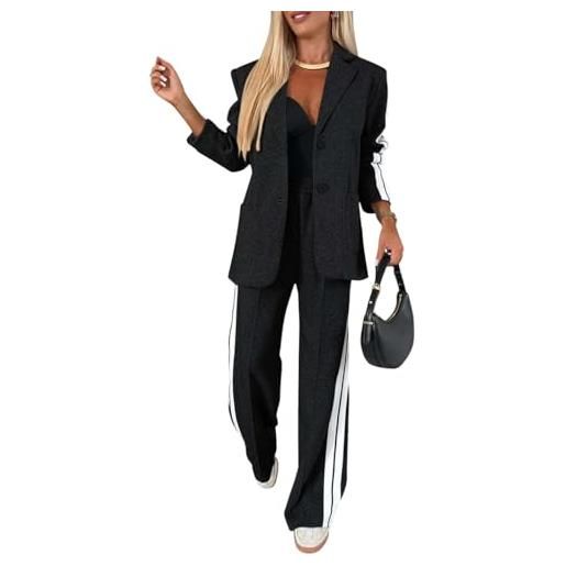 shownicer completo donna tailleur pantalone curvy completo pantaloni e giacca tuta due pezzi ufficio e lavoro blazer tuta slim fit completo tailleur da cerimonia