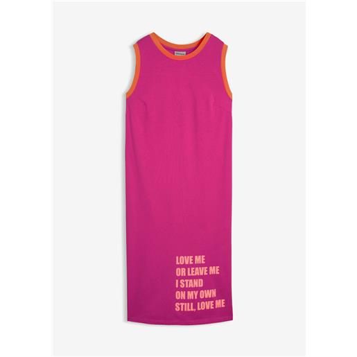 bonprix abito in maglina di puro cotone biologico-fucsia