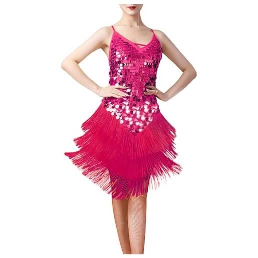 Vhersily 2025 spettacolo latino danza abito donna senza maniche frangia strass glitter vestiti da torneo nappe vestito da ballo concorso abiti da ballo curvy vintage cocktail per matrimoni, cerimonia