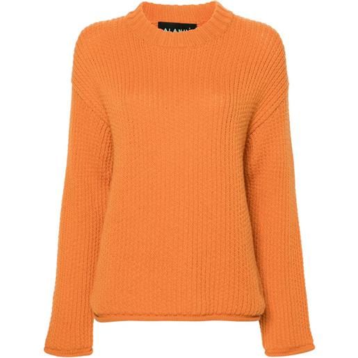 Alanui maglione finest a coste - arancione