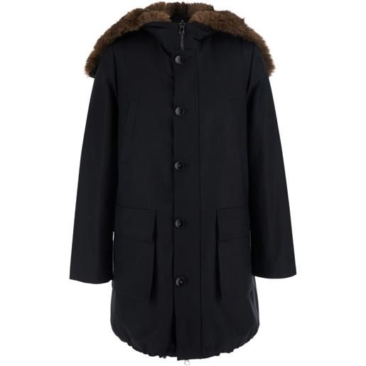 VALENTINI 1972 cappotto monopetto reversibile - nero