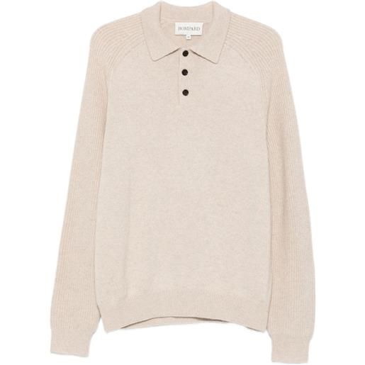 BOMPARD polo in misto cashmere con maniche raglan - toni neutri