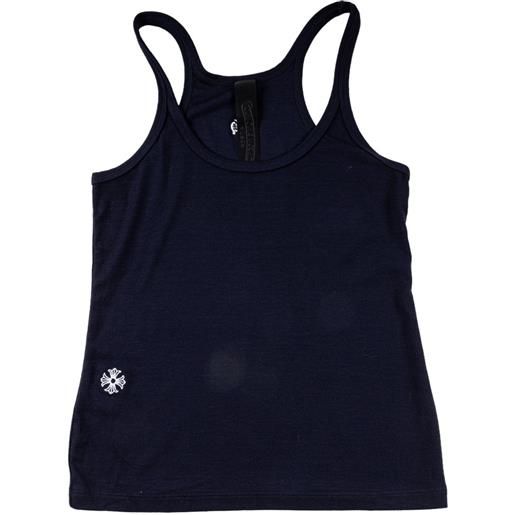 Chrome Hearts canotta bad seed a coste con ricamo - blu