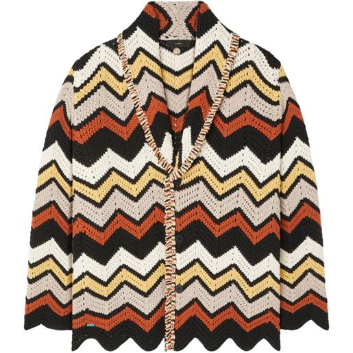 Alanui cardigan kaleidoscopic con stampa - nero