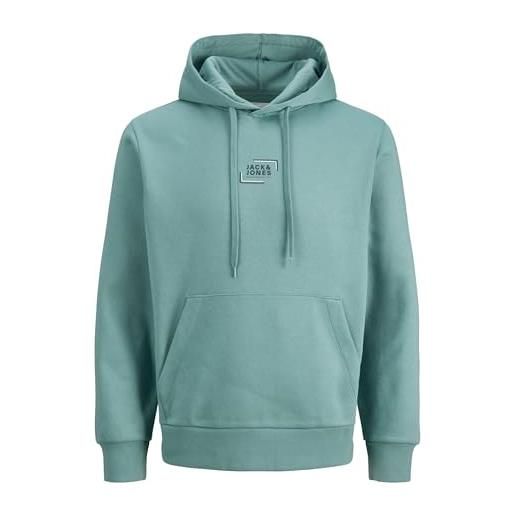 JACK & JONES jjcorp graphic sweat hood noos, blu minerale, m