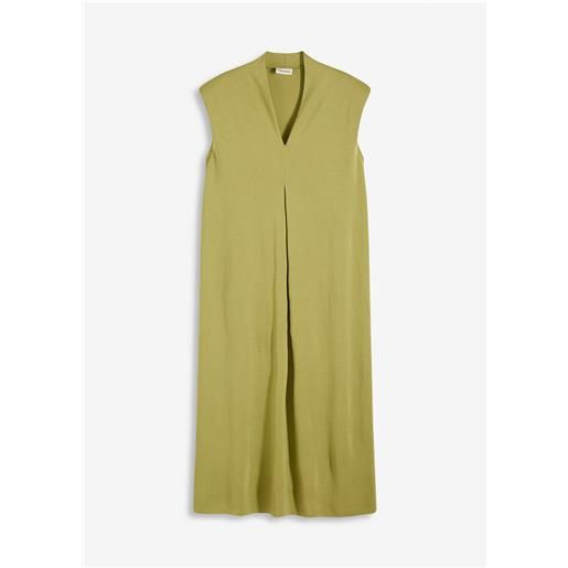bonprix abito in jersey di misto viscosa con spalline imbottite-verde