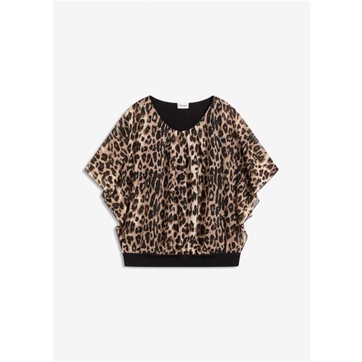 bonprix blusa in chiffon-beige