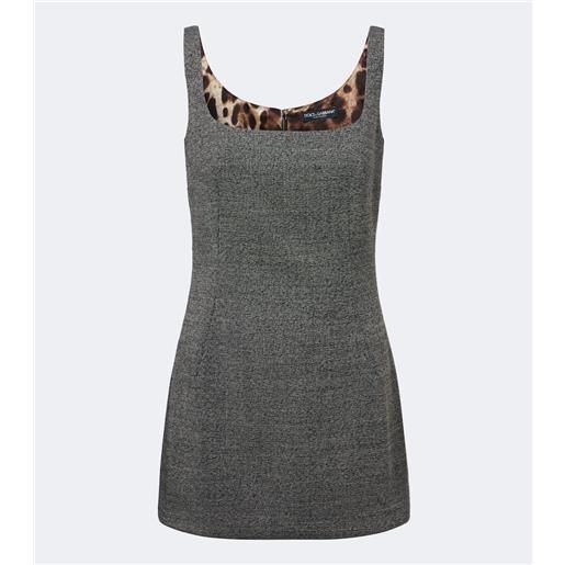 Dolce&Gabbana abito corto in tweed di lana