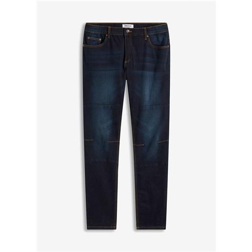 bonprix jeans tapered dal taglio confortevole, regular fit-blu