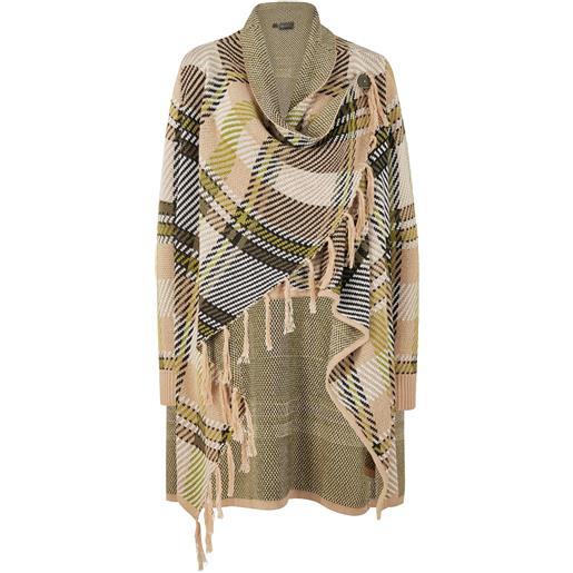 bonprix cardigan di maglia lungo con frange-bianco